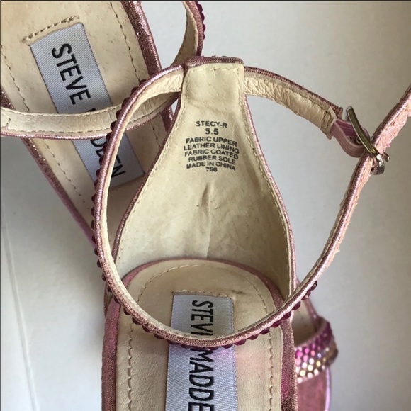 Steve Madden - Stecy R Pink Heels with Rhinestones - Picture 6 of 8
